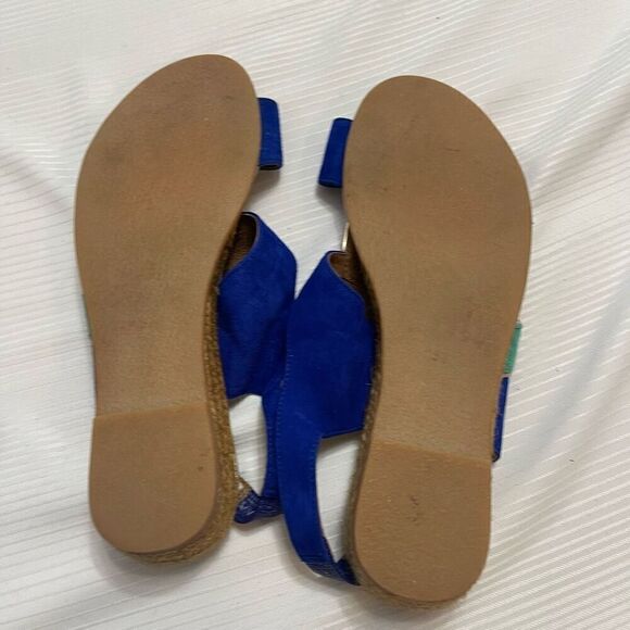 Eric Michael Blue Green Sandals Size 38 US 7 - Picture 9 of 9